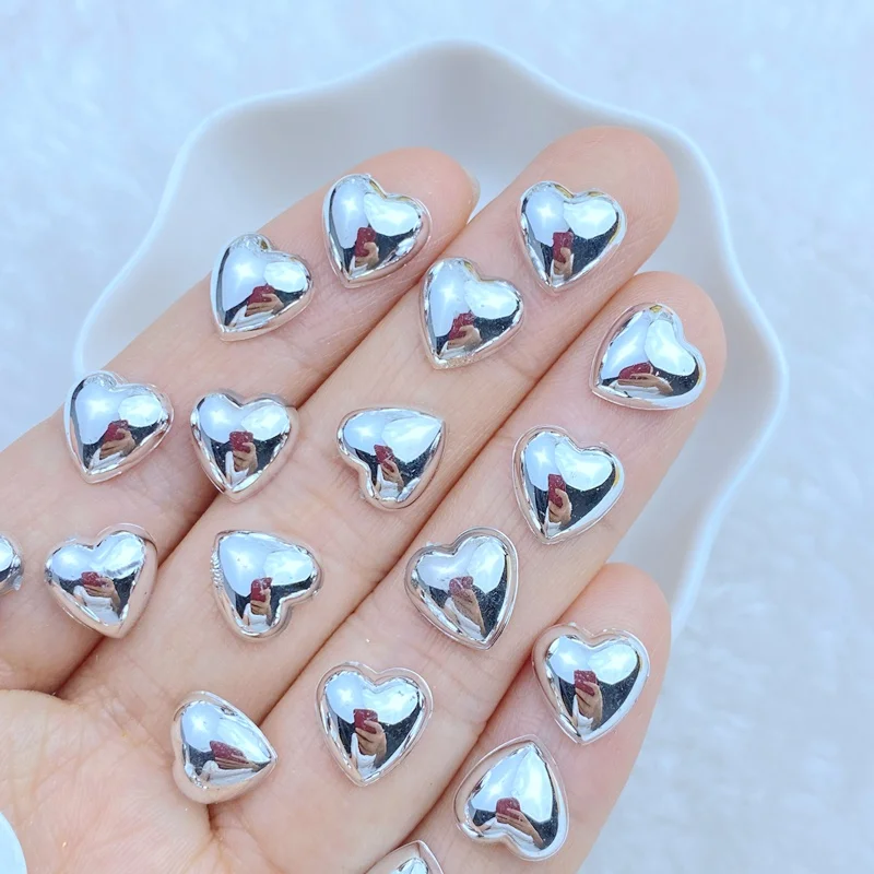 30 stücke neue süße Mini glänzende Herz Pfirsich Nagel Strass Edelsteine Glitzer Nail Art Schmuck Maniküre Nagel Dekoration Zubehör