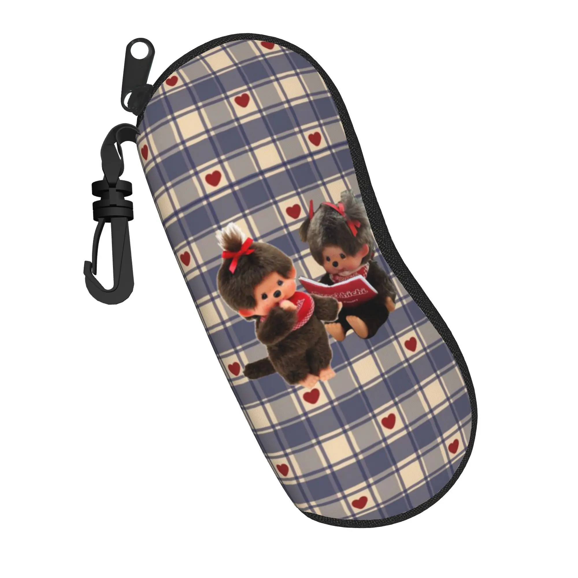 Monchhichis Glasses Case Gifts For Women  Box  Reading Protector Print Eye Contacts Case