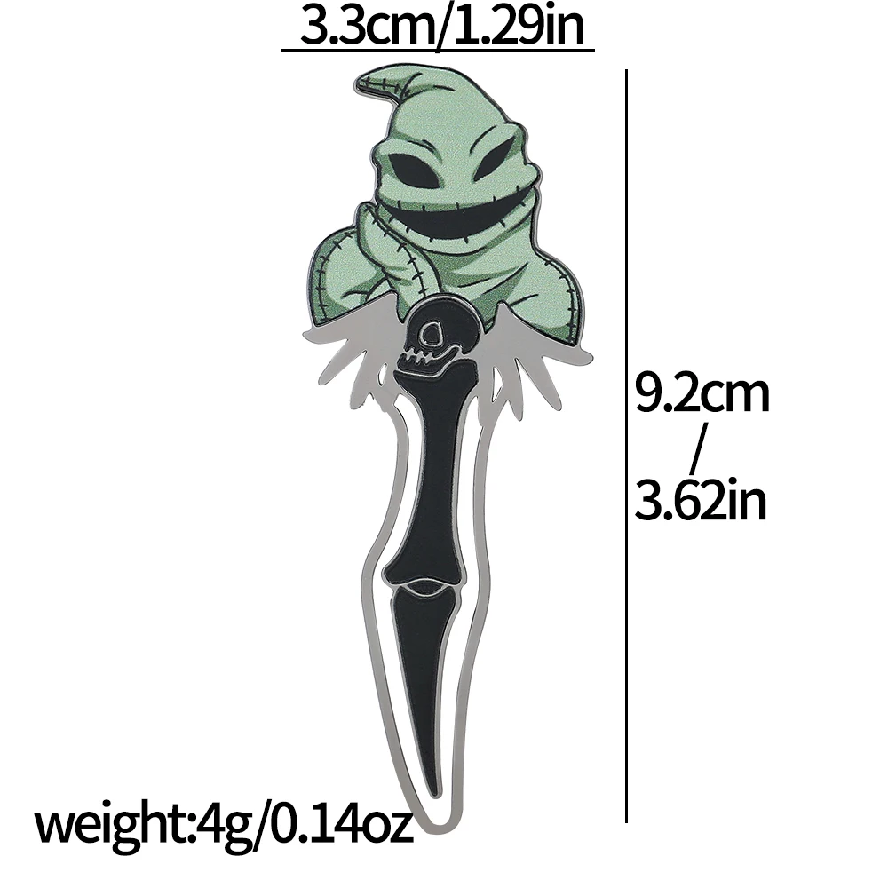 Halloween The Nightmare Before Christmas Bookmark Jack Sally Oogie Boogie Punk Bookmark Cartoon Anime Page Marker Stationery