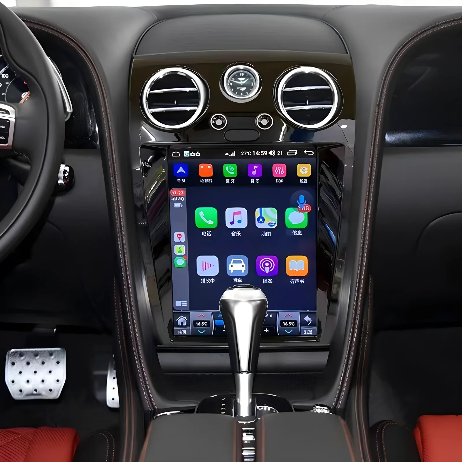 12,1-Zoll-Bildschirm Android 14 für Bentley Continental Flying Spur GT 2005-2019 Stereo-Autogeräte Radio-Player GPS-Navigation DSP CARPLAY