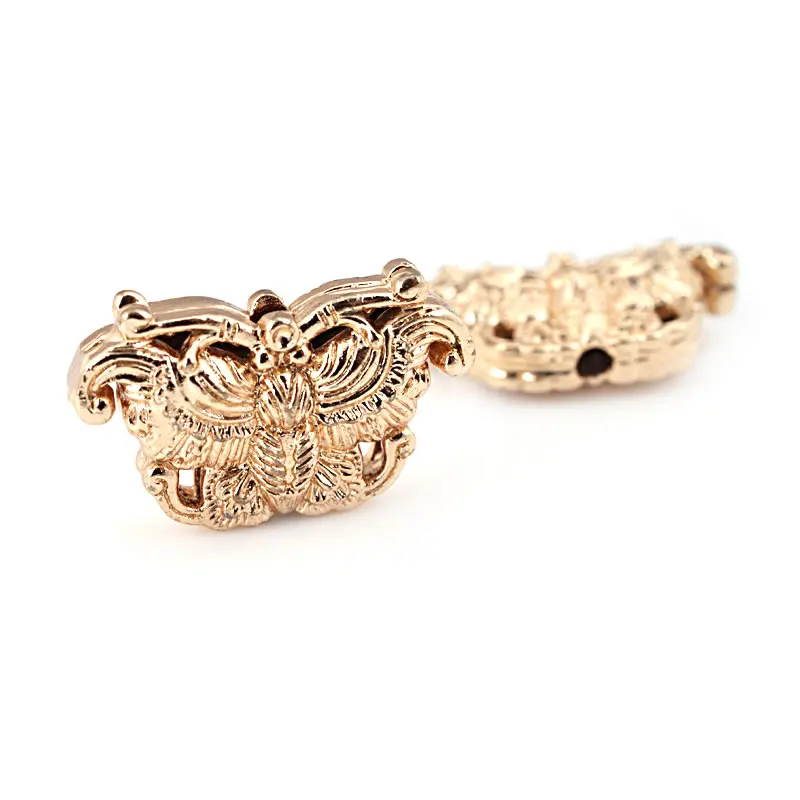 18K Gold Color Brass Butterfly Skull Chinese knot Fish Spacer Beads Bracelet Beads Diy Jewelry Making Accessories for Women