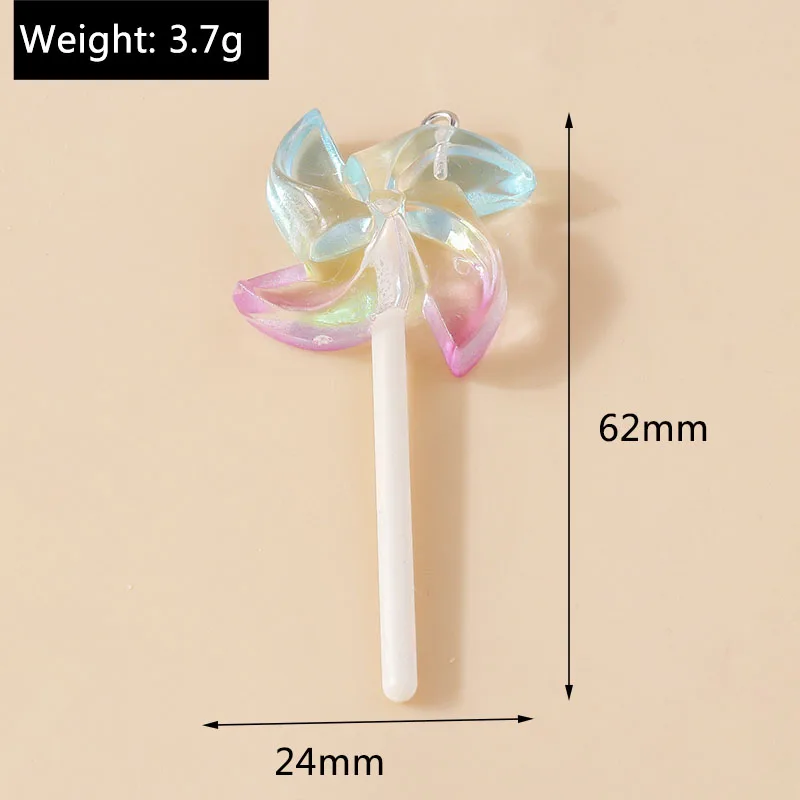 Leslie 10 Stück süße Süßigkeiten-Lutscher-Charms für baumelnde Ohrringe, Kawaii-Harz, Süßigkeiten-Lutscher-Anhänger, Schmuckherstellung, Zubehör – Detail 22
