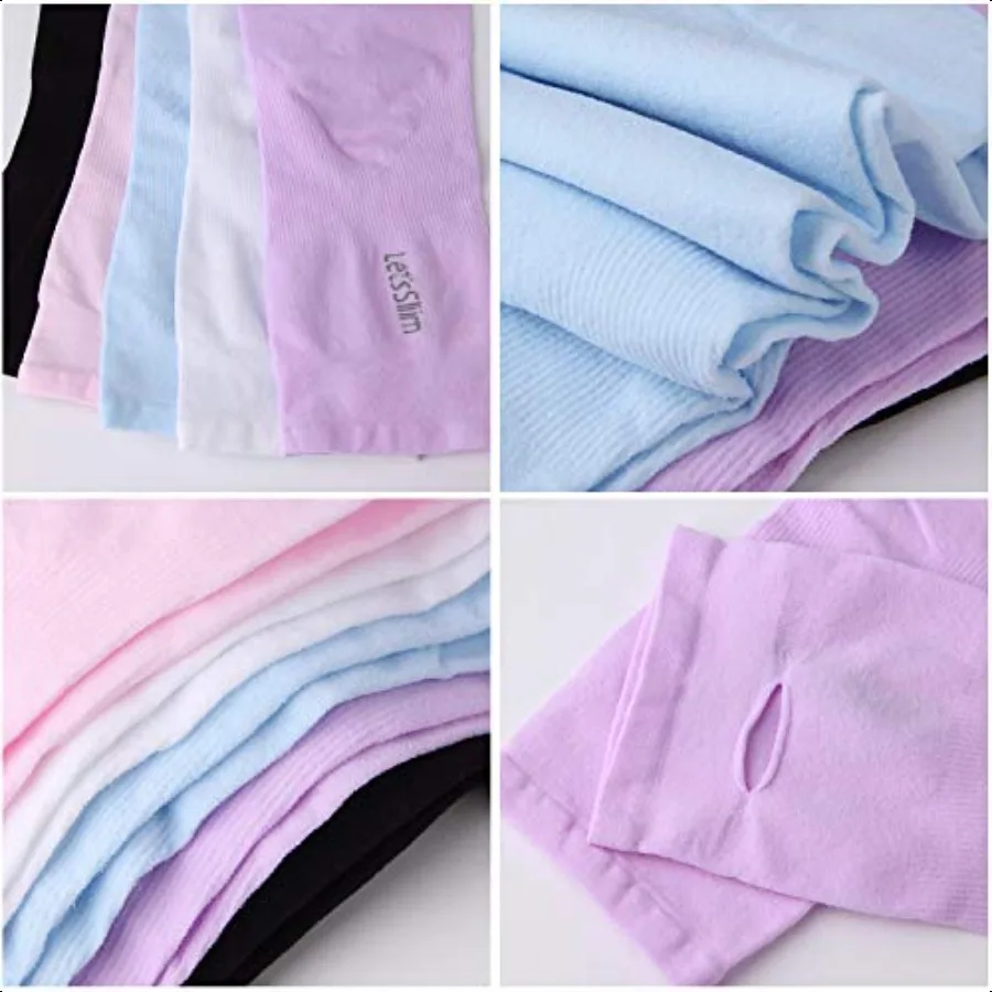 12 paires de manchons de Protection solaire bras de refroidissement UV hommes femmes sport avec trou pour le pouce pour la conduite golf pêche cyclisme randonnée Doin