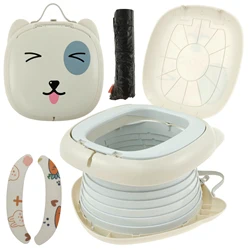 Portable Foldable Potty Baby Travel Boy WC Girl Pot Toilet Anti-slip Kids Training Pot Outdoor Camping Bathroom Baby Potty