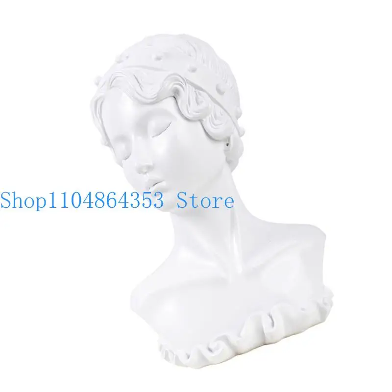 652F Resin Mannequin for Necklaces and Earrings Display Jewelry Presentation Stand Elegant Photography Jewellery Props