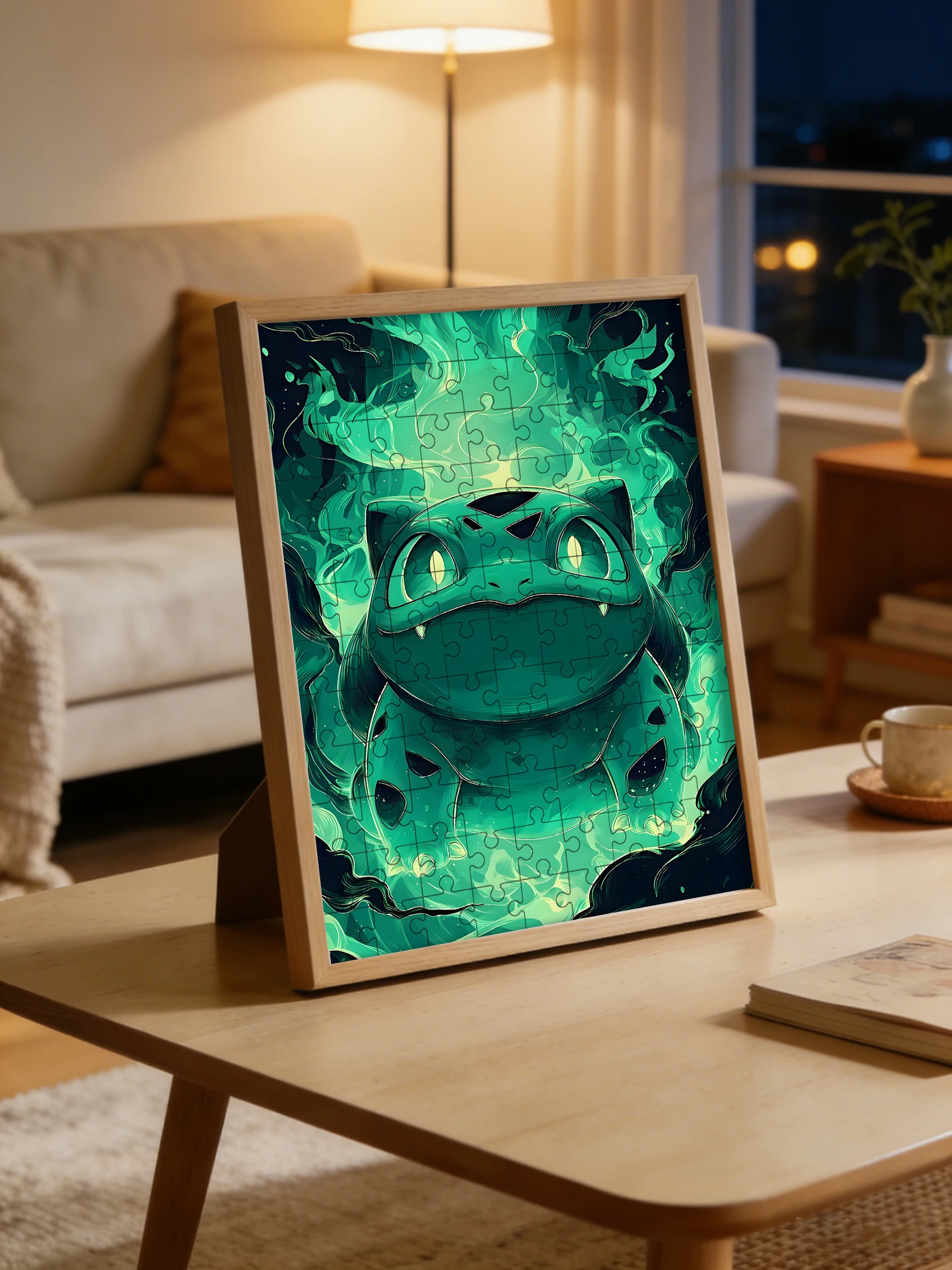 لعبة بازل خشبية بتصميم بولباساو من بوكيمون - لعبة تعليمية بخيارات أرقام مختلفة من القطع: 108/200/300/500/1000 قطعة