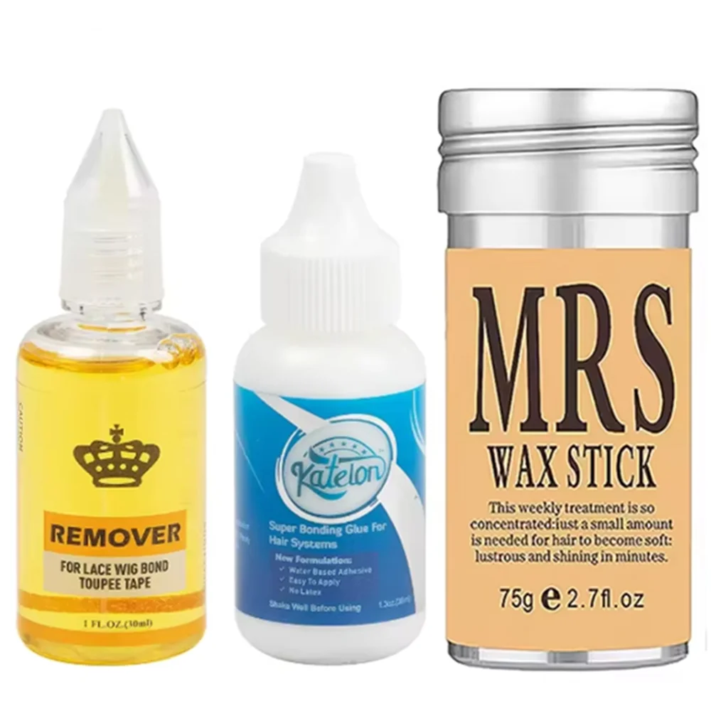 Waterproof Lace Wig Glue For Lace Front Wig 38ml Liquid Adhesive Hair Glue Wax Stick For Wig Lace Tint Spray Elastic Melt Band