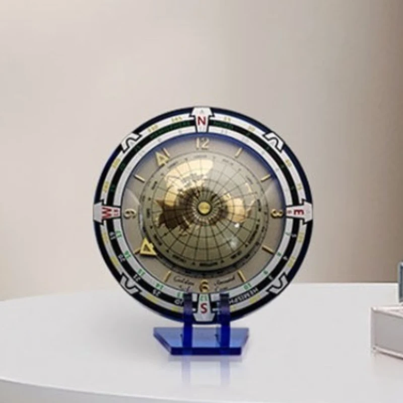 Earth Table Clocks Office Silent Movement Desk Clock Nightstand Watch Interior Decoration Desktop Clock Living Room Ornament