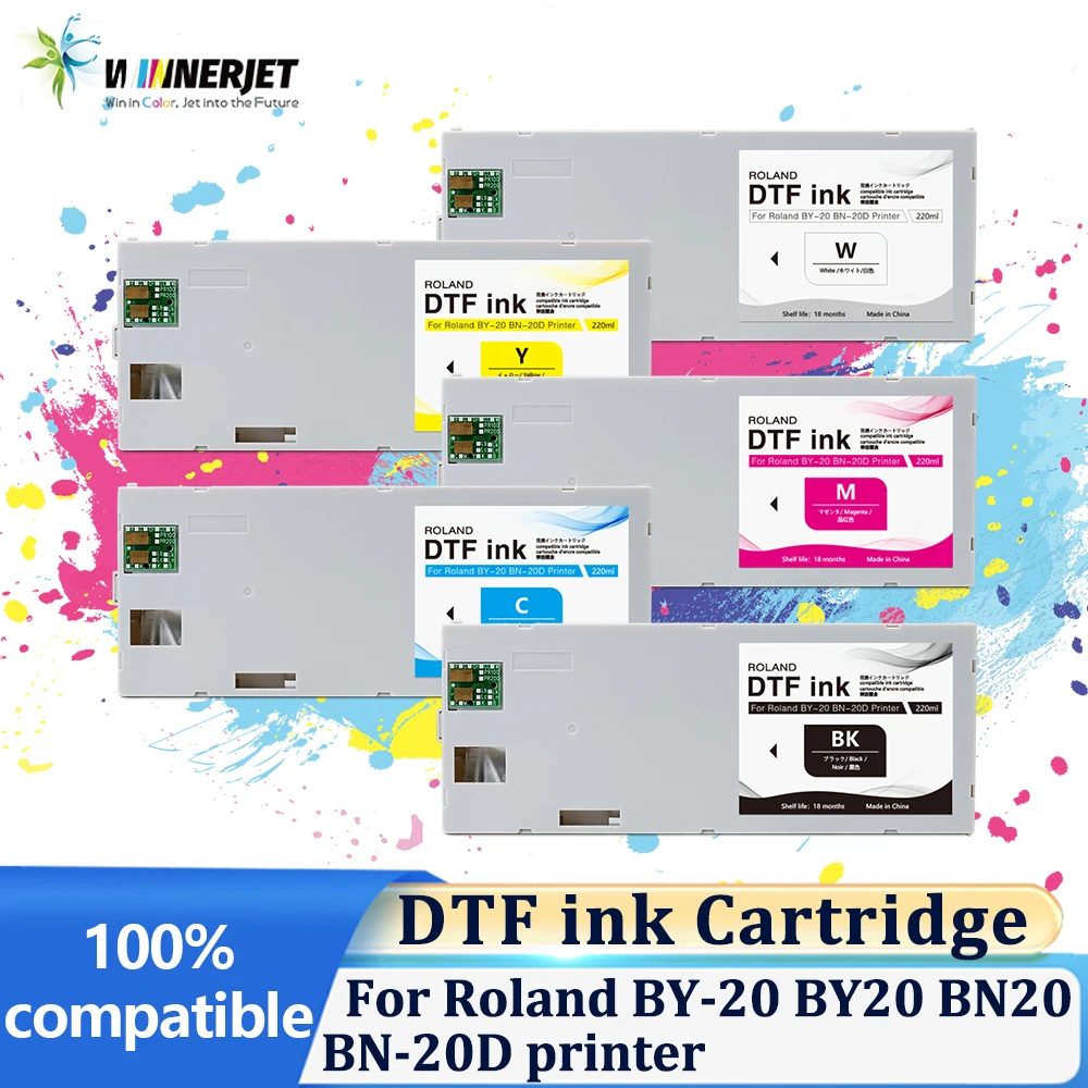 

Чернильный картридж DTF BY-20 BN-20D с чернилами DTF объемом 220 мл и чипом для принтеров Roland BY-20 BY20 BN-20D BN20