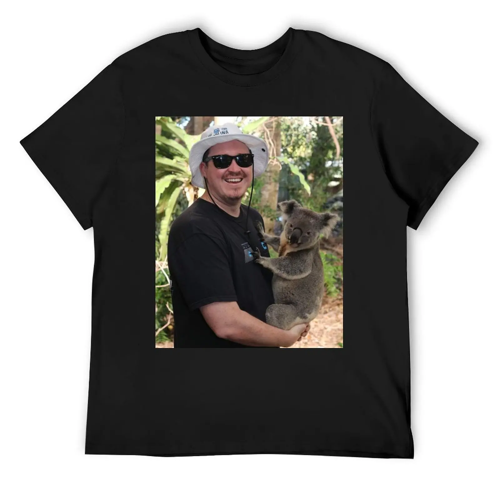 Shane Gillis holds a koala T-Shirt man clothes graphic shirts animal prinfor boys quick drying mens vintage t shirts