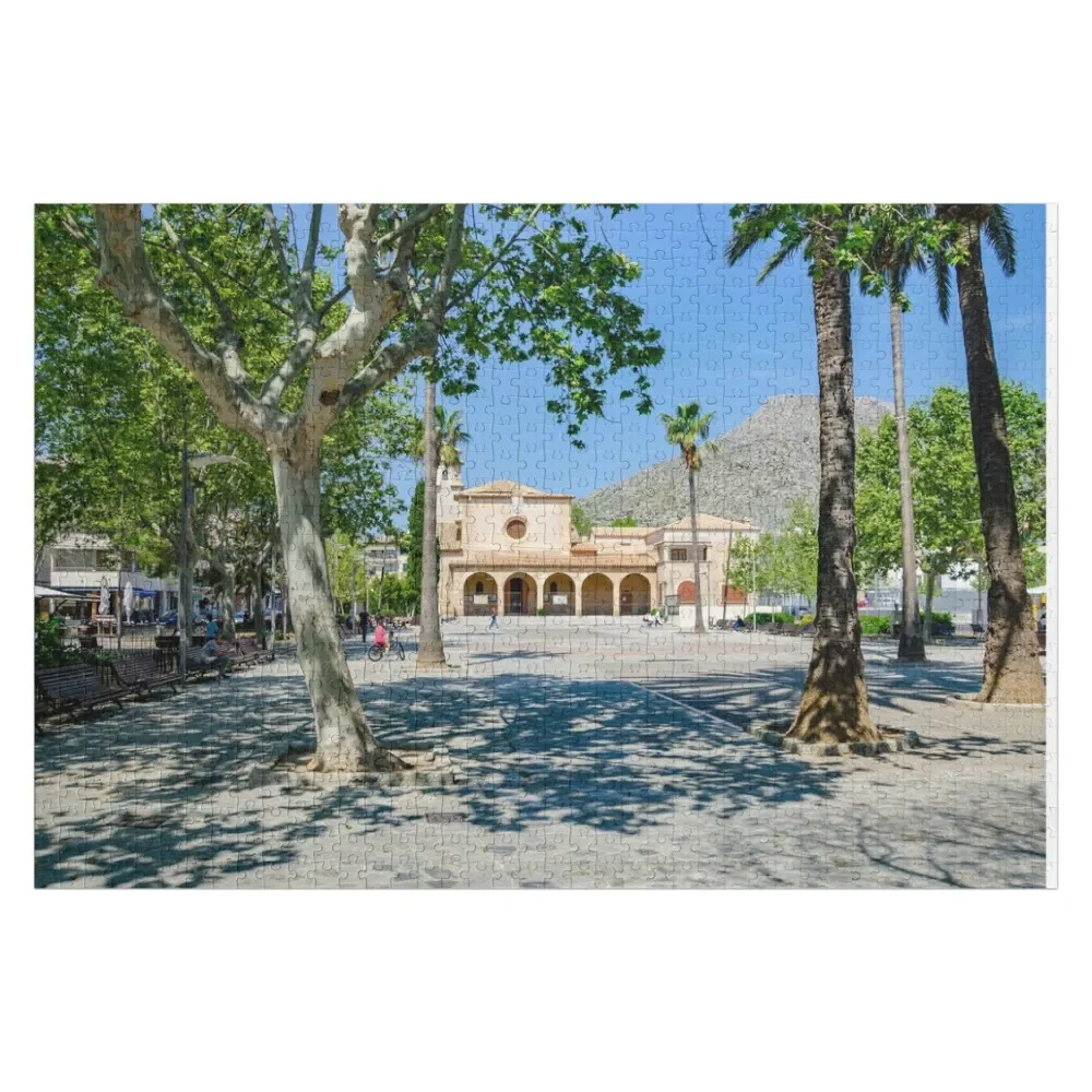 Puerto Pollensa Square Mallorca Jigsaw Puzzle Toddler Toys Picture Puzzle