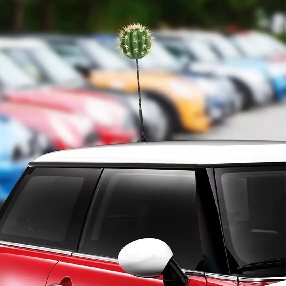 3D Cactus Car Antenna Realistic Design Universal Fit Quick Installation Lightweight Wind Resistant Parking Location Aid