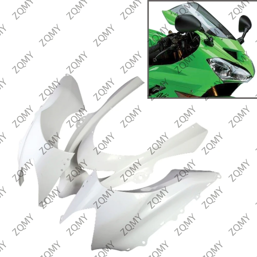 

Unpainted Motorcycle Front Nose Fairing Cowl Body Kit Parts For Kawasaki ZX10R 2004 2005 ZX-10R ZX1000C Injection Mold ABS