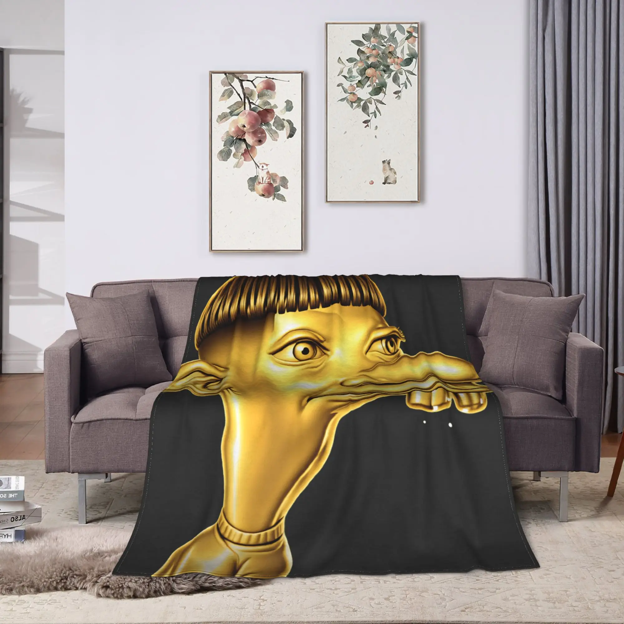 Neegy Meme Funny Internet Brainrot Gen Z Throw Blanket Soft Fashion Blanket  For Home Decor Picnic Flannel Bedspread Bed Cover