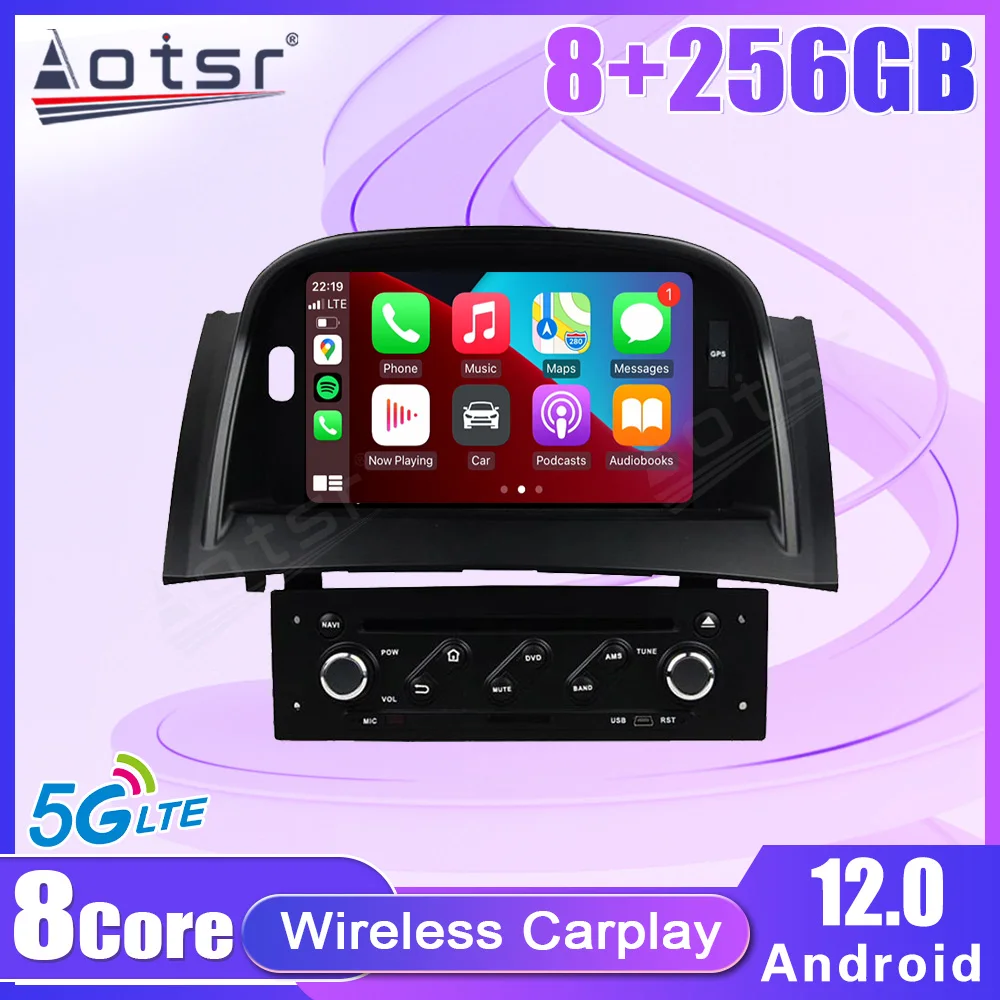 2 Din Android 12 Wireless Carplay Car Radio for Renault megane2 Multimedia Video Player QLED screen GPS 5G LTE Auto Stereo 8core