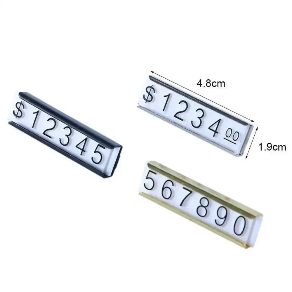 Indumento Cubo diviso Cartellino del prezzo Chiusura magnetica Magnete Prezzi Numero Cifre Dollaro Valuta Prezzi Cubo Porta badge