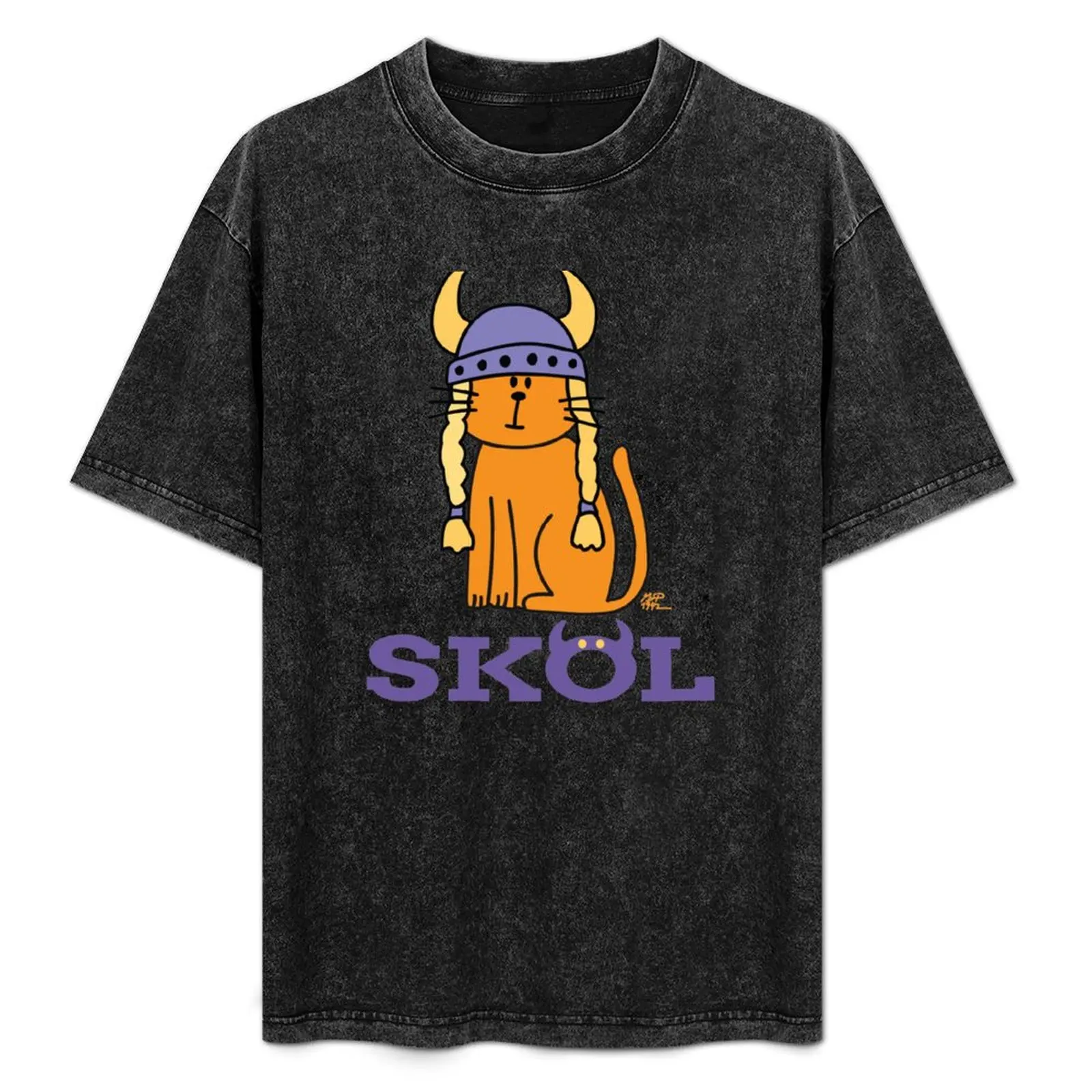 

SKOL Cat T-Shirt Graphic Print Short Sleeve T-Shirt