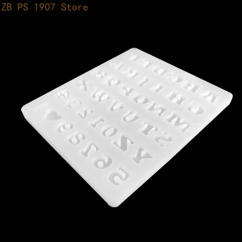 DIY Crystal Epoxy Resin Mold Letter Number Silicone Molds for DIY Jewelry Making 55KA