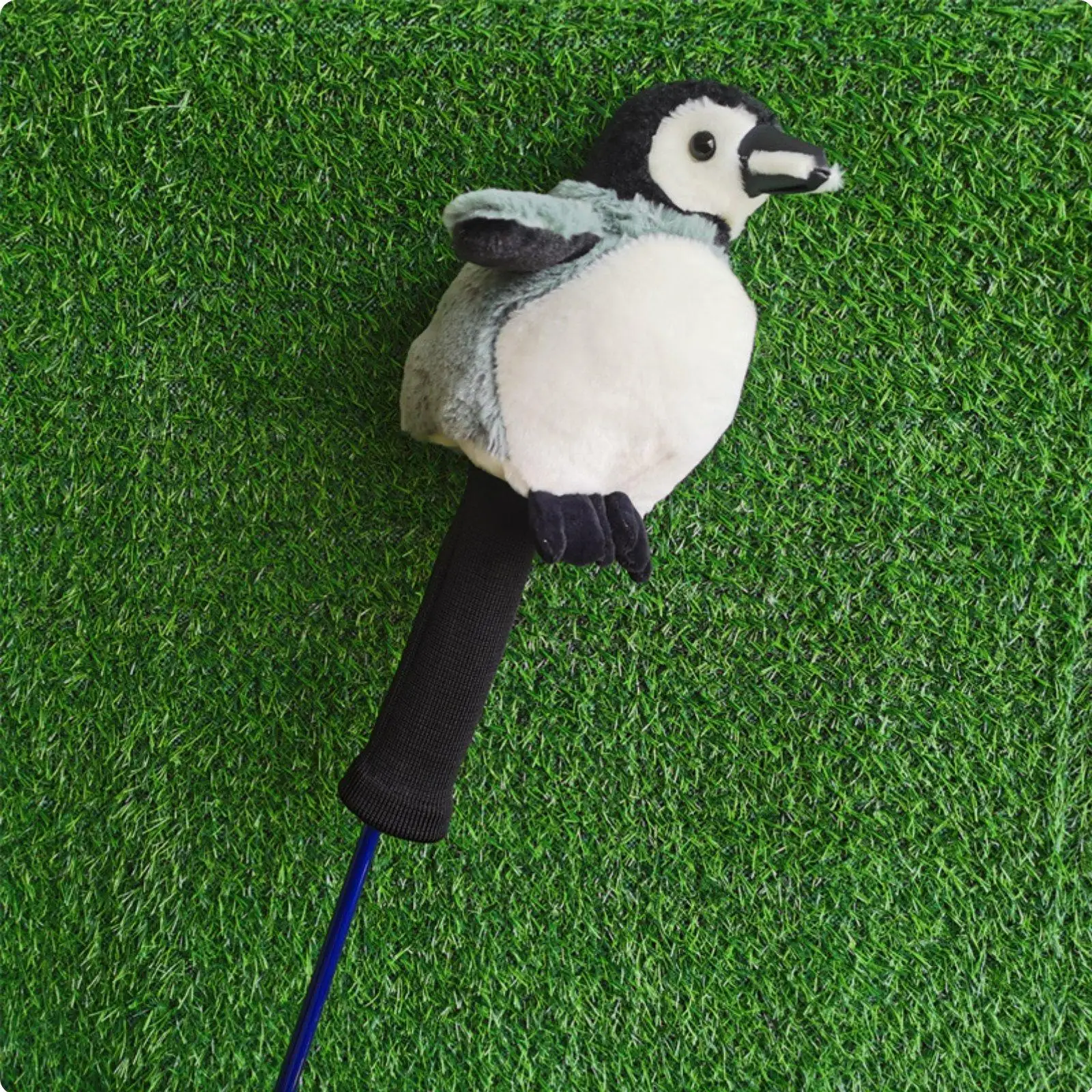 Funda para Palo de Golf con Diseño de Pingüino de Peluche, Protector de Cabeza de Poliéster Duradero, Protector Universal para la Cabeza del Palo, Accesorios de Golf para Uso en el Campo