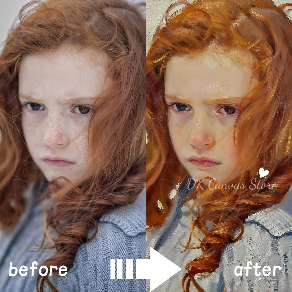 شخصية مخصصة النفط اللوحة نمط قماش الطباعة تخصيص صورتك لصورة الأسرة الحيوانات الأليفة ديكور منزلي للزفاف #1