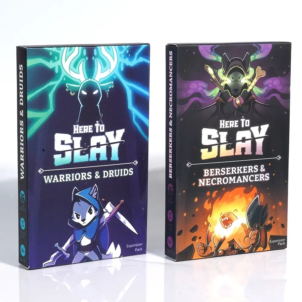 TeeTurtle Here to Slay Warriors Druids Expansion Pack Designed to be Added Base Game Berserker Necromancer Expansion