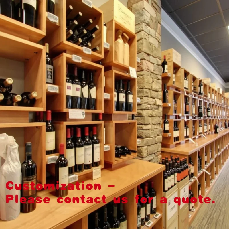 

Customize.Dijin Solid Wood Wine Cabinet Grid Structure Multi-scene Supermarket Home & Exhibition Wine Display Rack