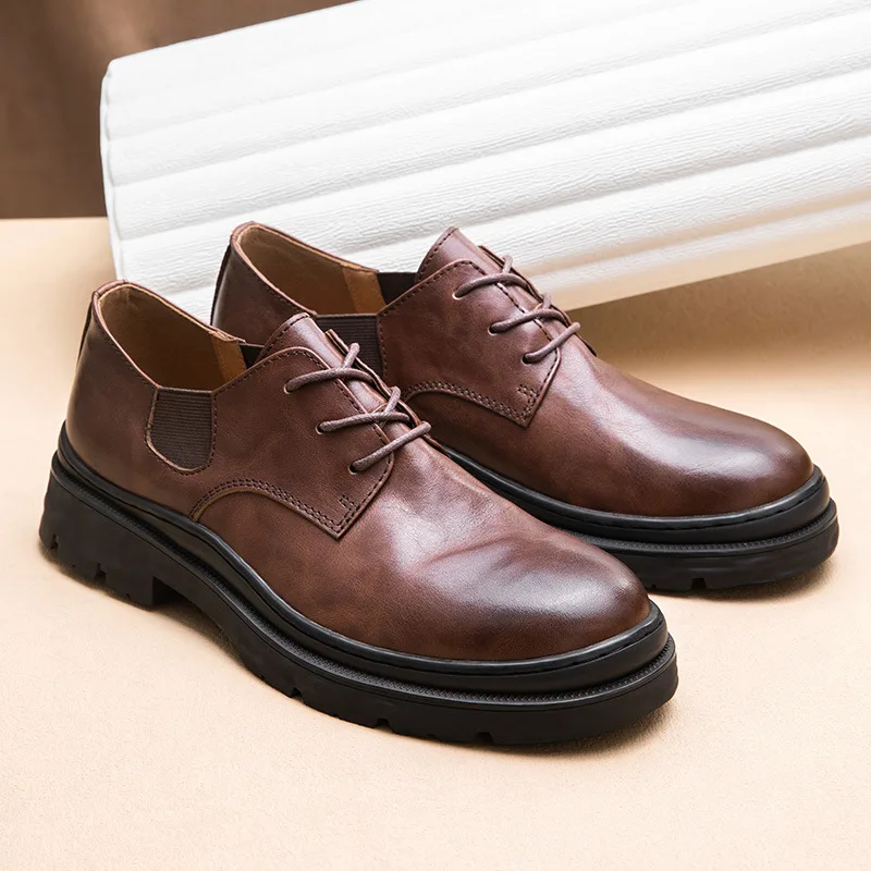 

Summer Oxfords Spring Flats Fashion Men Dress Shoes Mens High Quality Genuine Leather Shoes Casual Shoes British Business Male