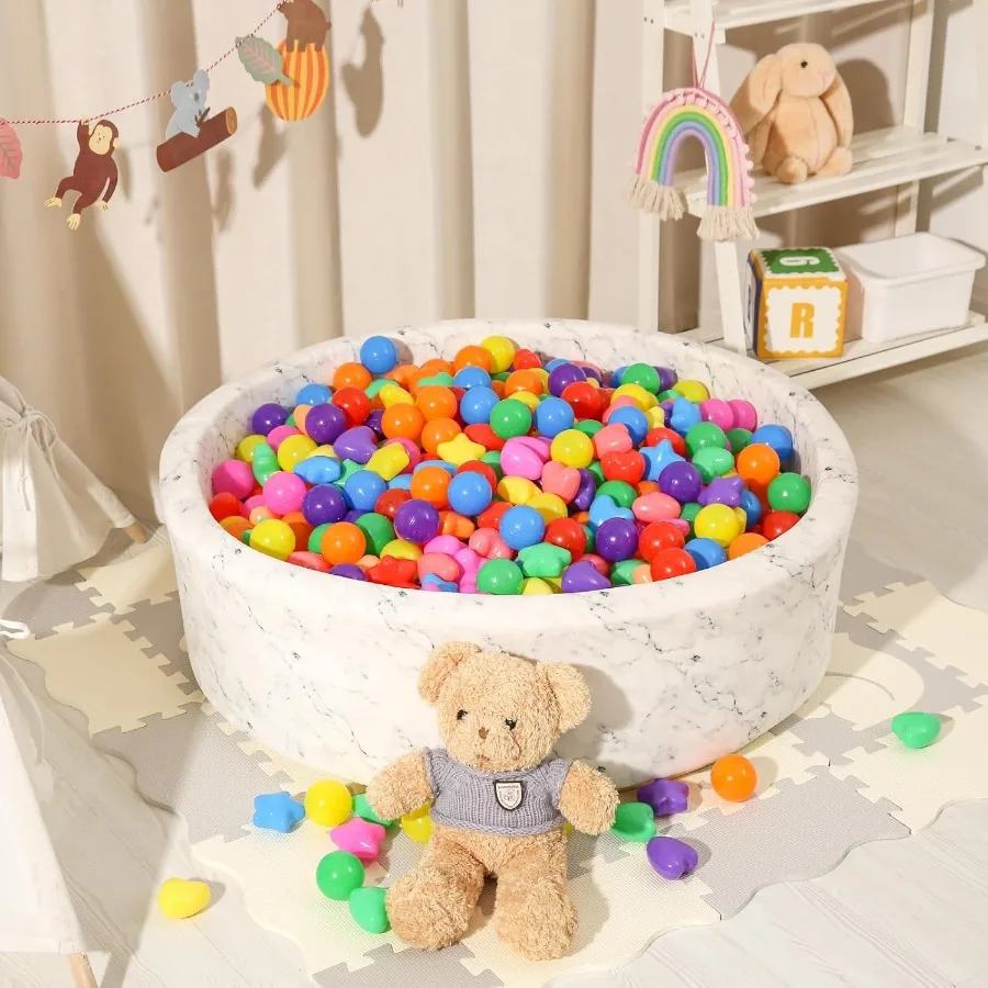 Estrela bola pit bolas para crianças 200 pçs ftalato livre bpa livre à prova de esmagamento jogar bolas de brinquedo jogar tenda piscina playhouse cercadinho par