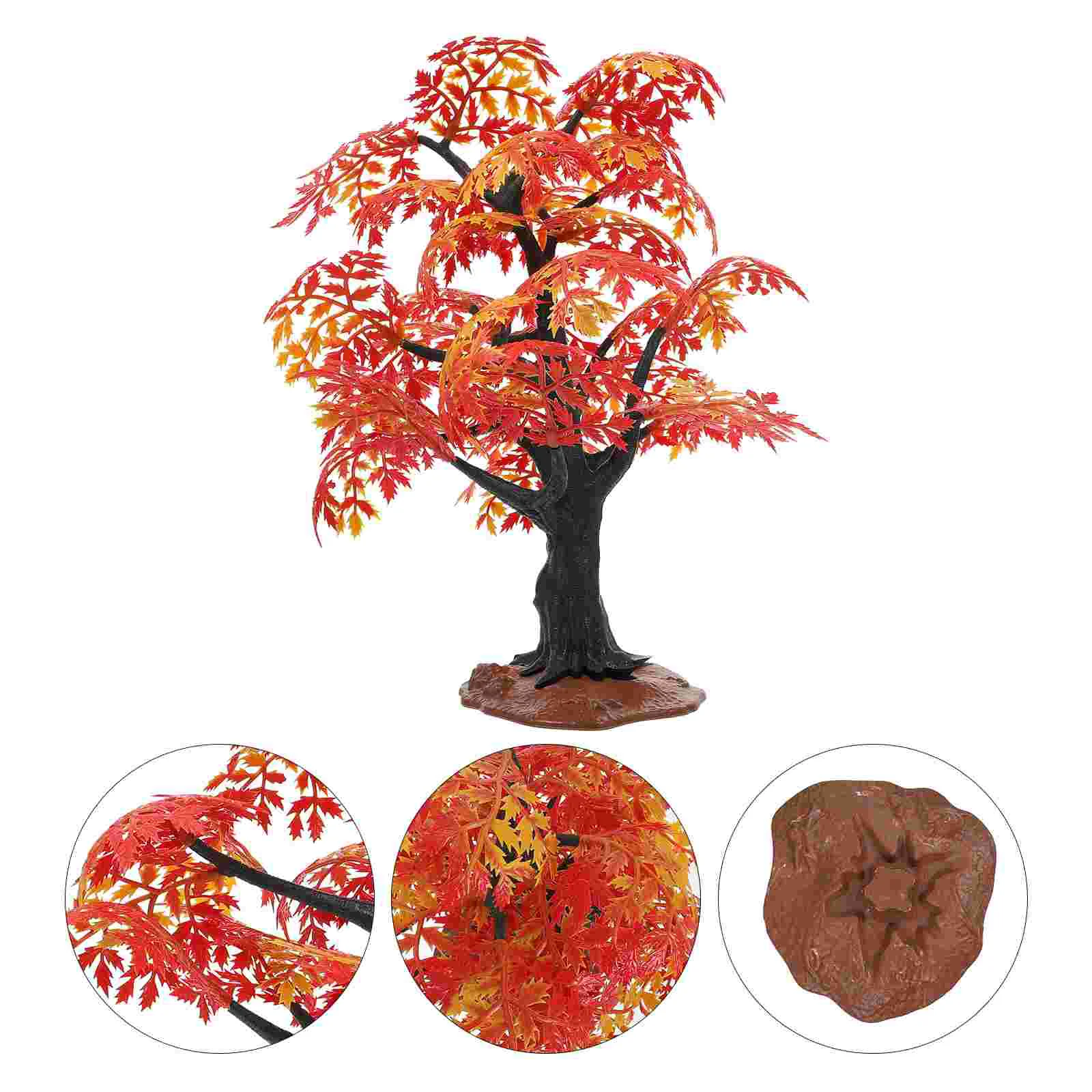 Maple Model Tree Shaped Ornament Micro Sand Table Adornment Garden Fake Decor Decoration Fall Plant