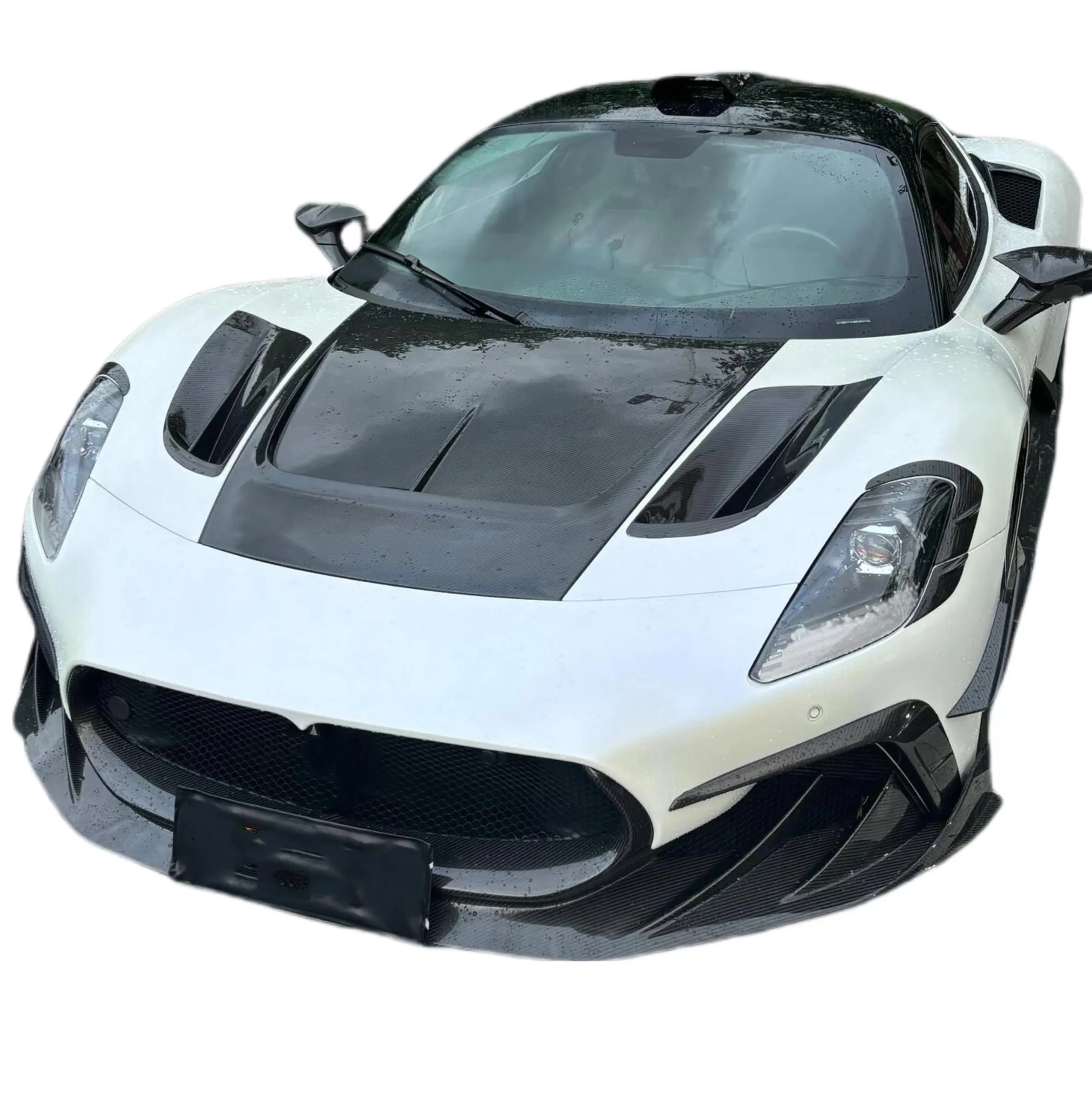 Factory Hot Selling For Maserati MC20 Upgrade MSY Style Dry Carbon Fiber Front Lip Front Canards Side Skirt Rear Diffuser Rear S