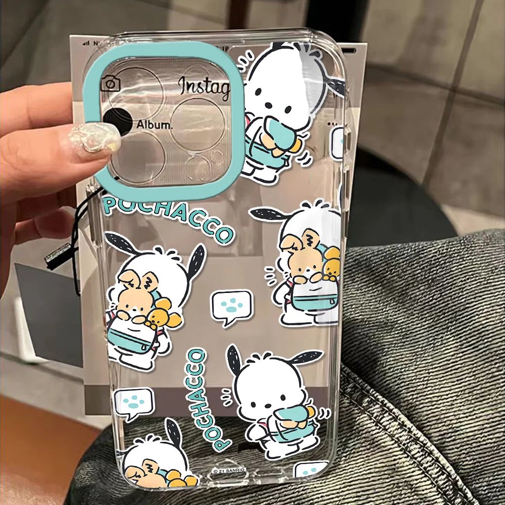 Cute Kuromi Cinnamoroll Pochacco Clear Space Phone Case For Huawei P 30 50 Pro Lite Nova 5 6 7 9 7SE Pro 5G Transparent Cover