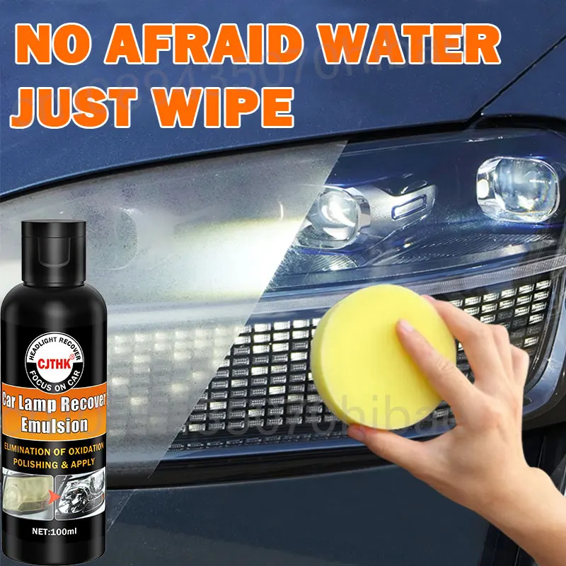 Car Headlight Restoration Polishing Kits Headlamp Scratch Remover Repair Cleaning Paste Remove Oxidation Headlight Polish Liquid