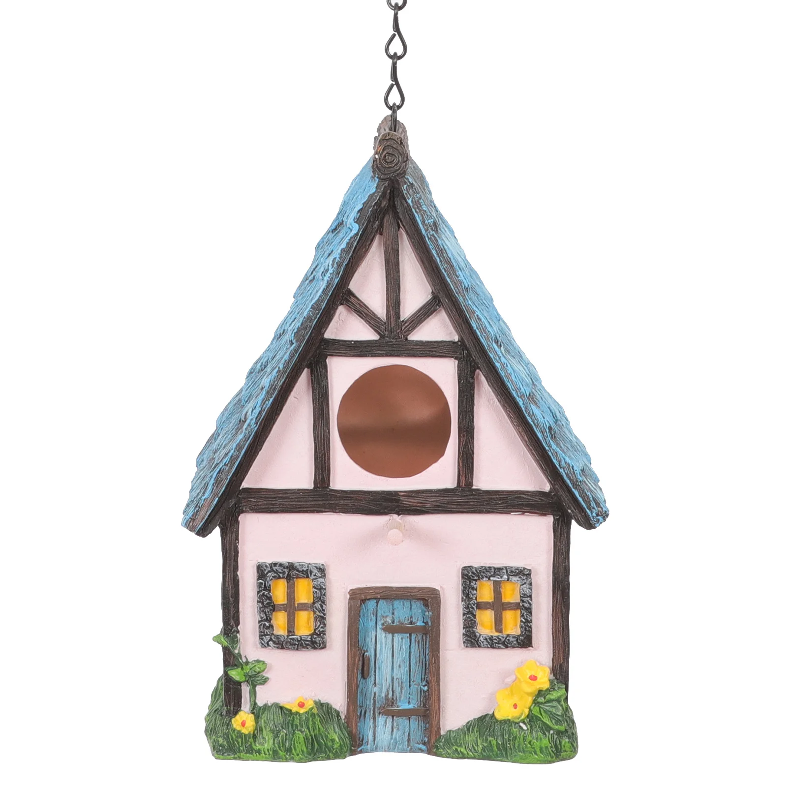 

Resin Bird Outdoor Hanging Backyard Decorative Bird Nest Garden Ornament Weatherproof Shelter for Birds Garden Decoration