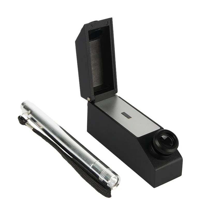 Po   Black Autorefractor Lapidary Equipment Gem Refractive Index Jewelry Refractometer Gemstone With Led Flashlight