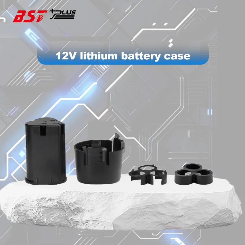 12V DC Electric Tools Hand Lithium Drill Power Li-ion Battery Protection Board BMS Circuit 18650 4 Packs Case Shell Bracket