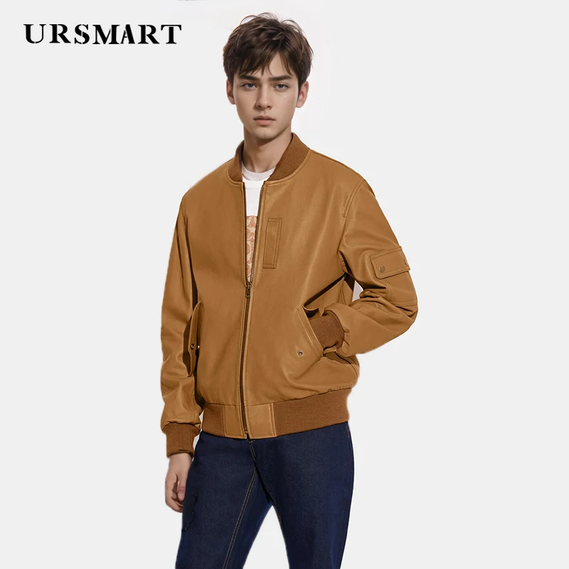 

Classic and Handsome Genuine Leather Men's Jacket 2024 Spring and Autumn New Product British Fashion Khaki Sheepskin Coats