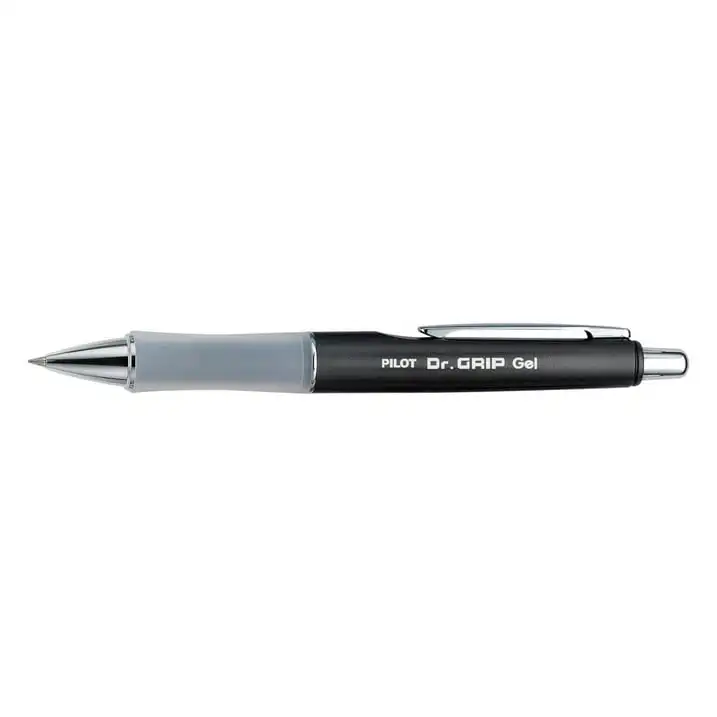 (4 pack) Pilot Dr. Grip Limited Retractable Gel Ink Pen, Fine Point, Gray Barrel, Black Ink, 1 Count