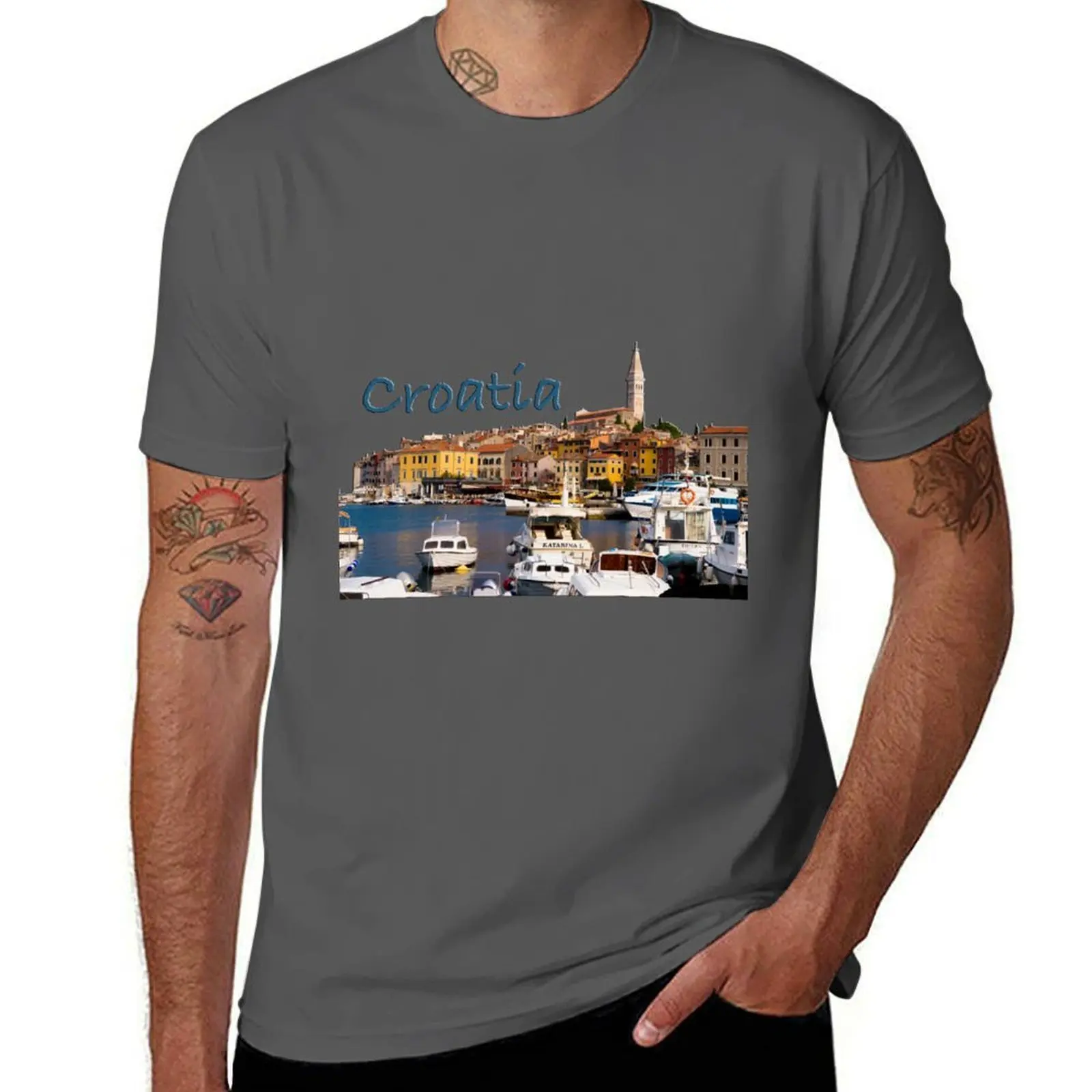 Croatia T-Shirt Casual Basic Street Style T-Shirt