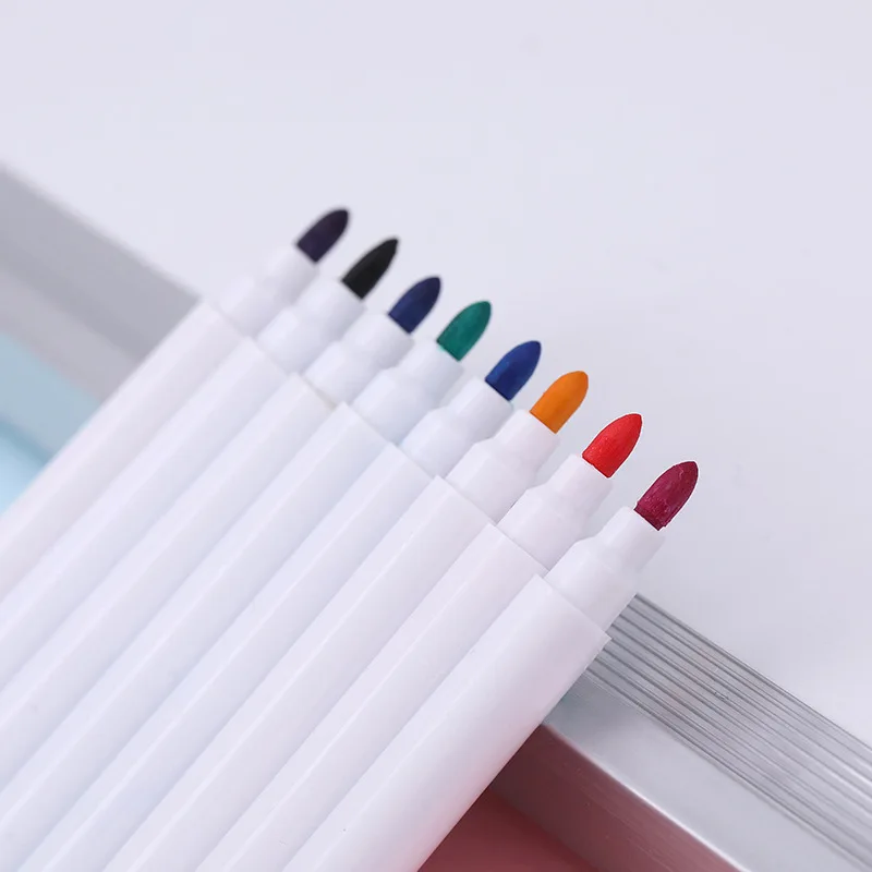 8pcs/set Colourful Markers Erasable Magnetic Whiteboard Markers Students Children Drawing Pens Stationery Supplies