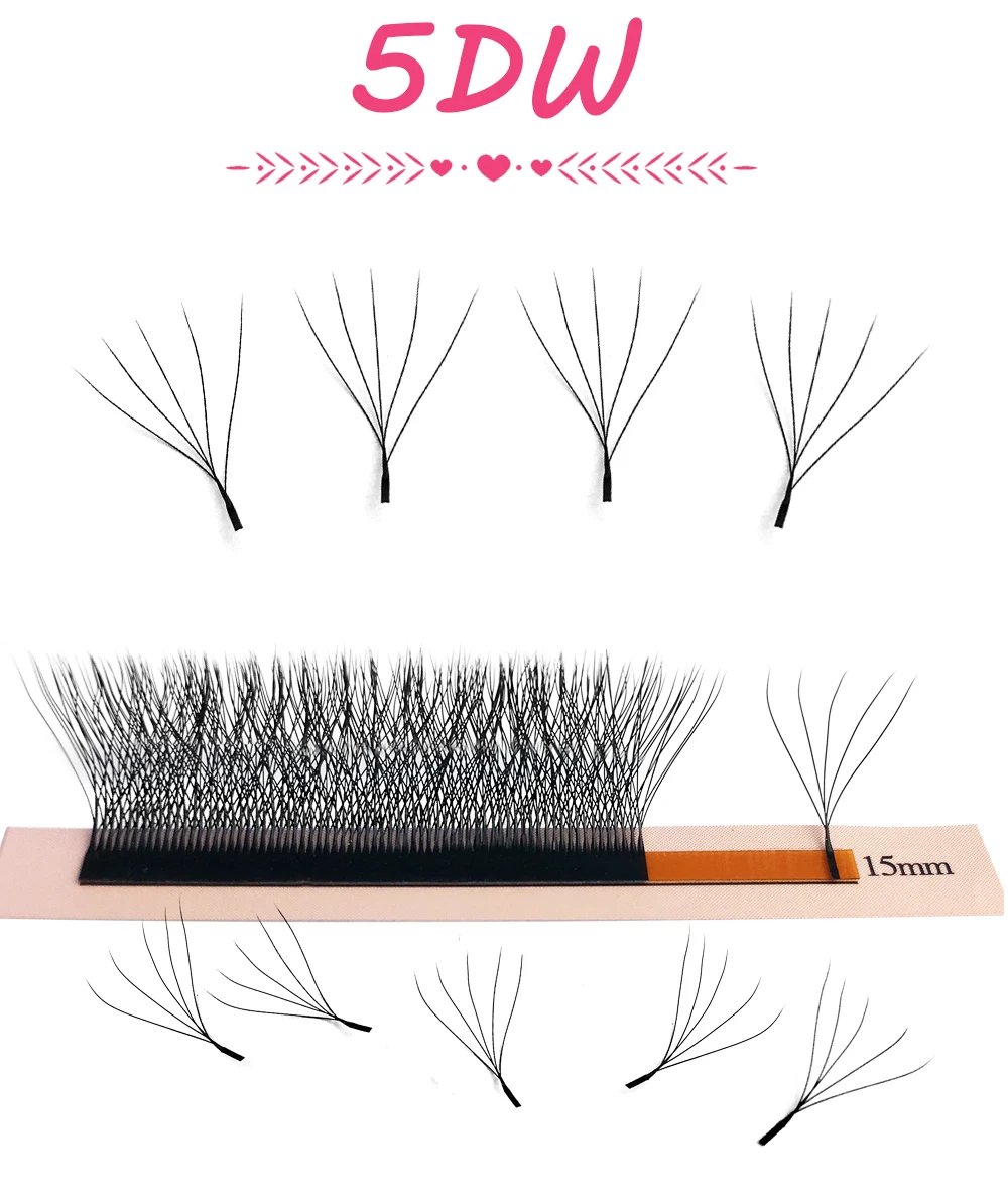 Goddess W-förmige Bloom 3D 4D 5D 6D 7D 8D Automatisch blühende vorgefertigte Fächerwimpernverlängerungen, natürlich weiche YY Einzelwimpern – Detail 6