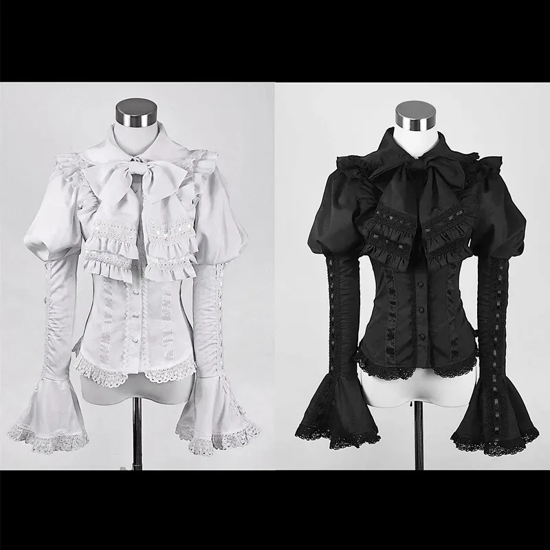 原宿系ゴシックエレガントロリータ長袖シャツ レディース サブカル Y2K ハイウエスト チェーン付きスカート 春 2025