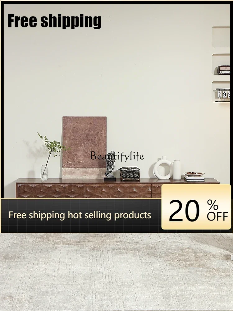 

X4 parts and accessoriesMedieval black walnut color modern simple fourdoor TV cabinet