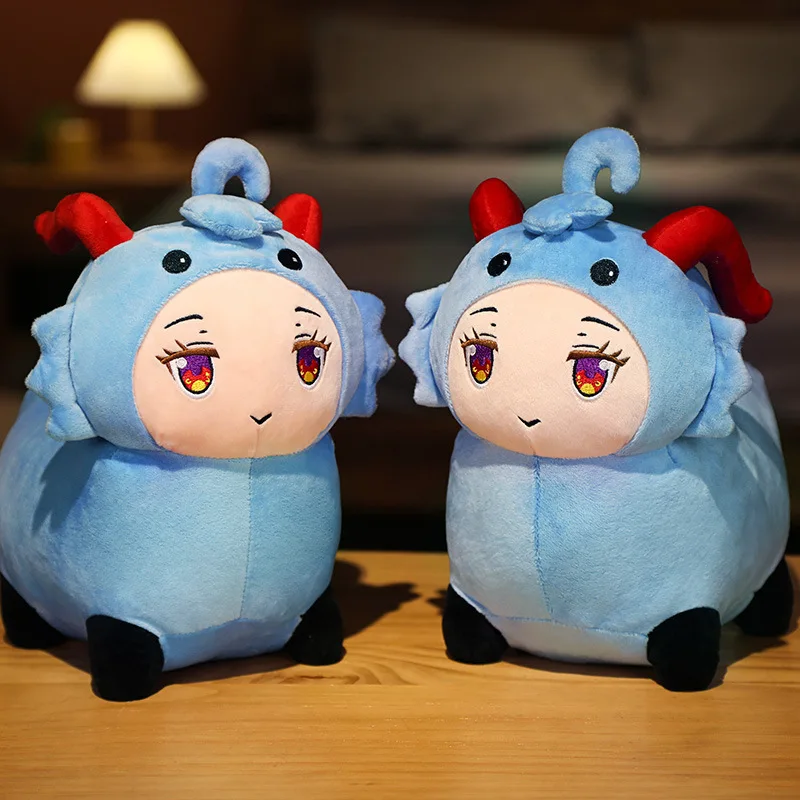 Genshin Impact Ganyu Sheep Plush Toys, muñecas de juego de Anime de peluche suaves para niños, regalo de cumpleaños, 30cm