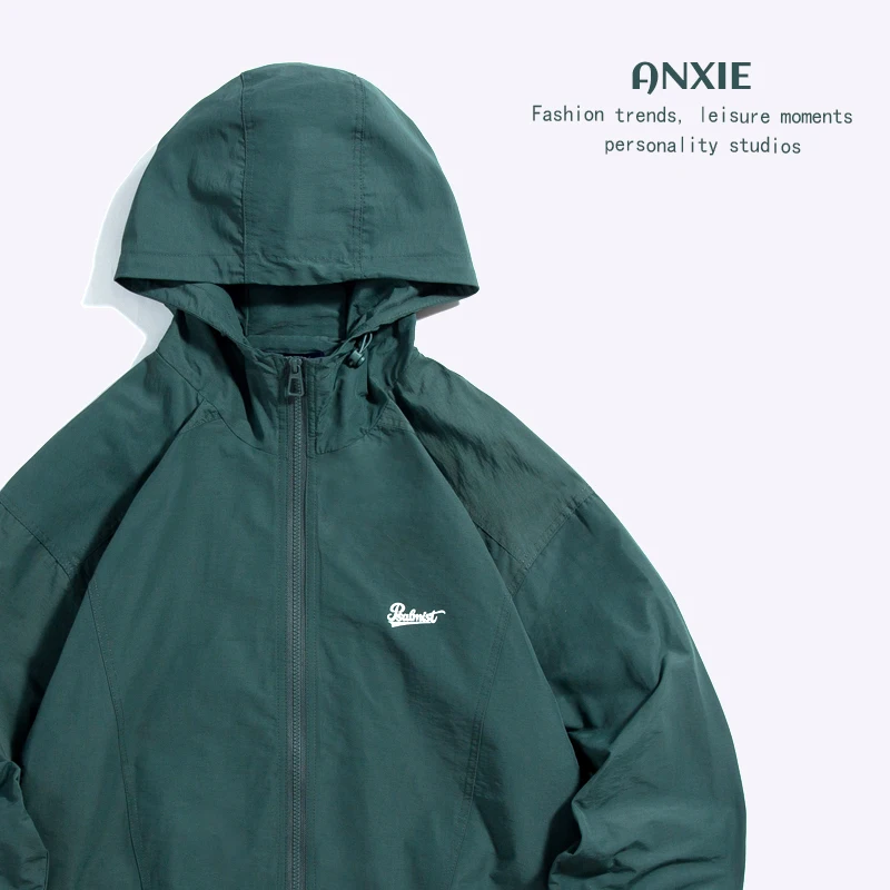 

Куртка с капюшоном ANXIE: Мужская и женская повседневная модная верхняя одежда для весны и осени, большие размеры, пуховик