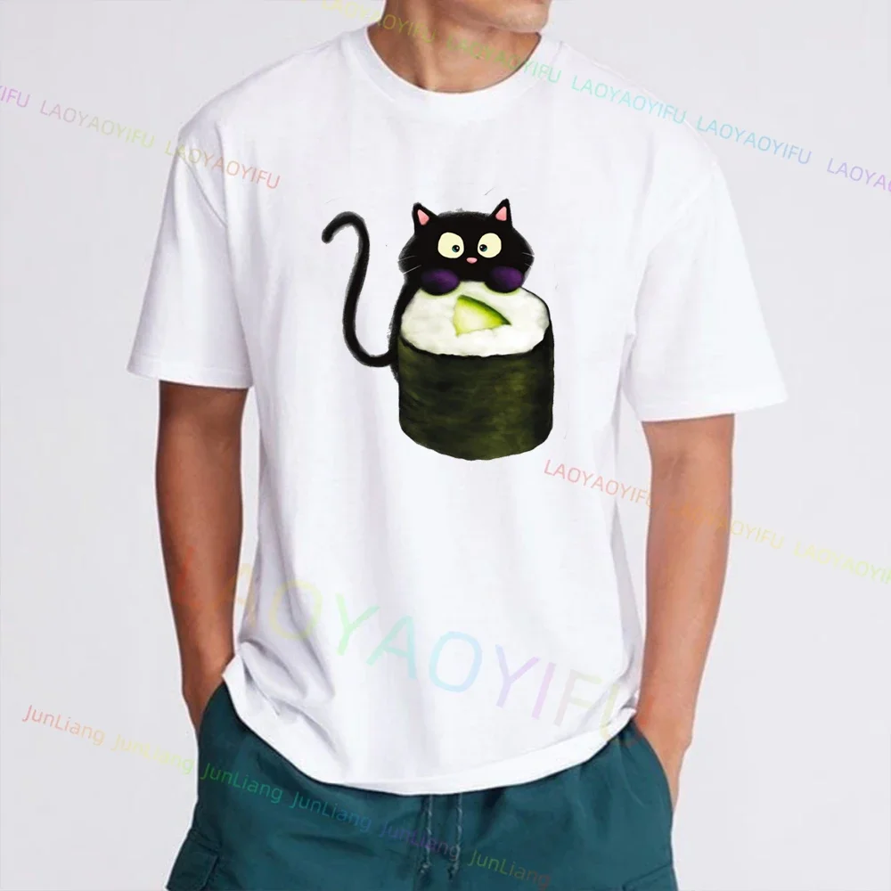 Wasa Bae Sushi and Wasabi ملابس مضحكة للنساء 100% قطن قصير الأكمام تي شيرت للرجال الملابس الجمالية Y2k بلوزة كلاسيكية #5