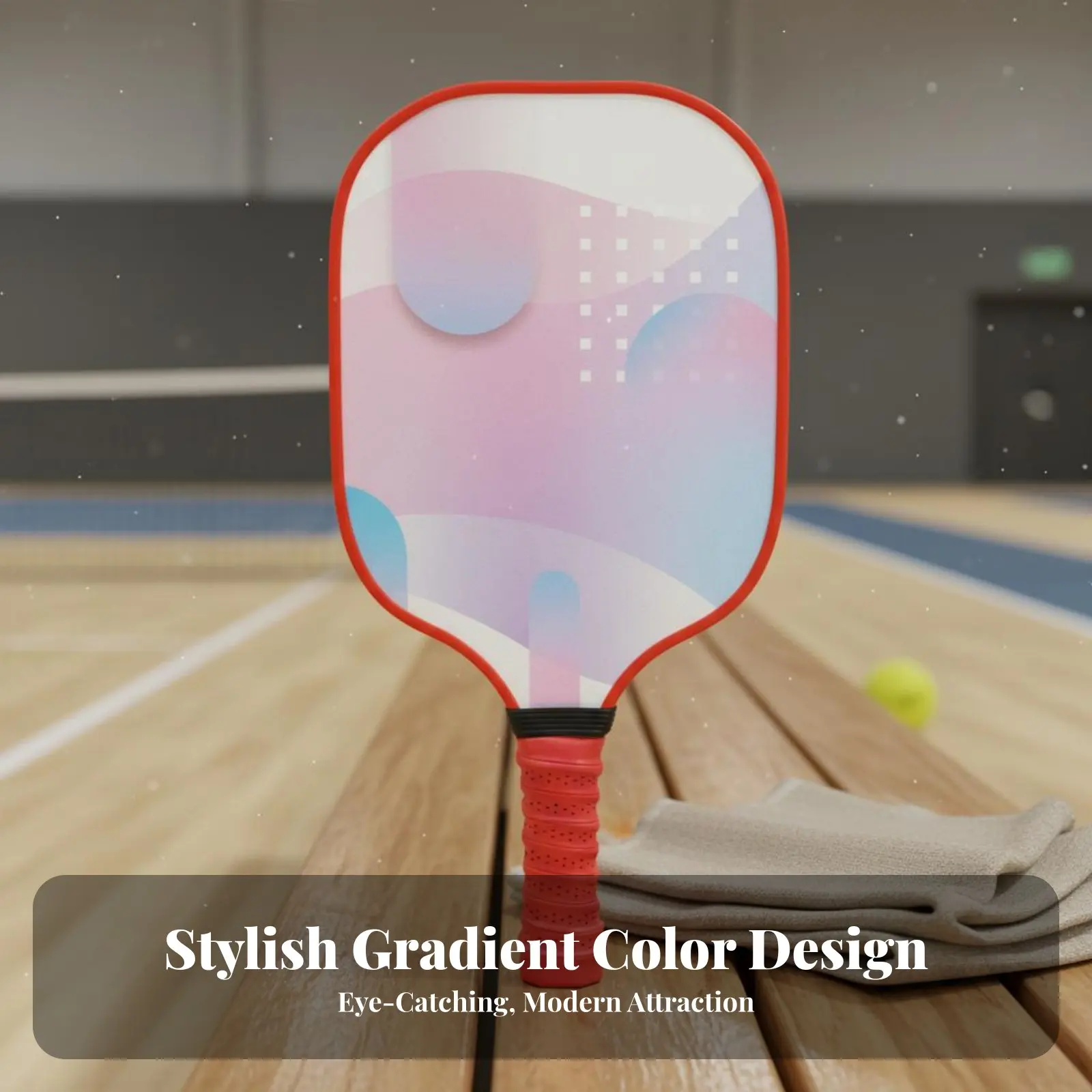 

Pickleball Paddle Anti-Slip Grip Fiberglass Pickleball Racket Sweat-Absorbent Handle Long-Lasting Rim Protector for Beginners