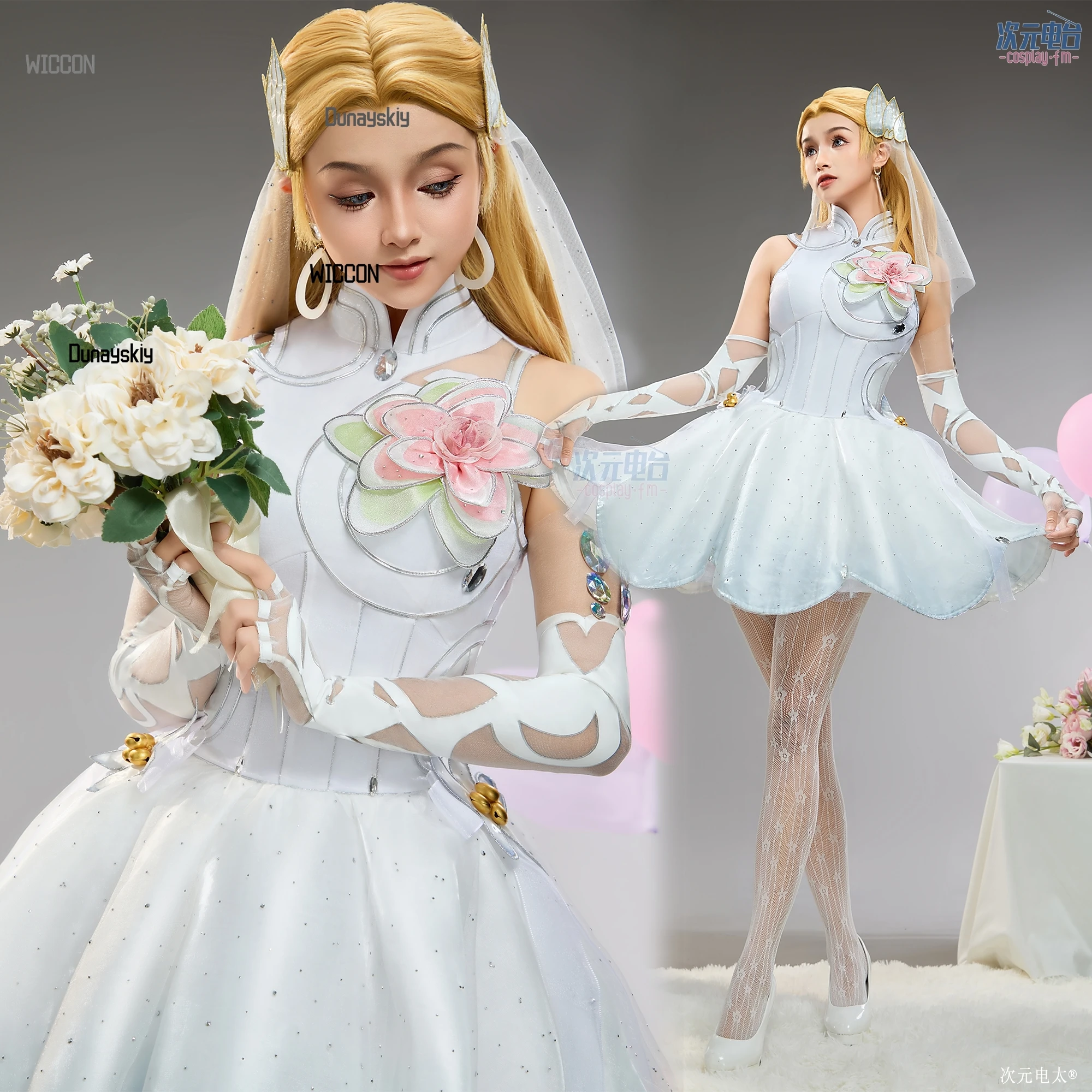 غير مرئية كوس امرأة أنيمي لعبة تأثيري ازياء شعر مستعار اكسسوارات الزفاف لوليتا فستان حفلة المرحلة Kawaii الجمال هالوين تأثيري