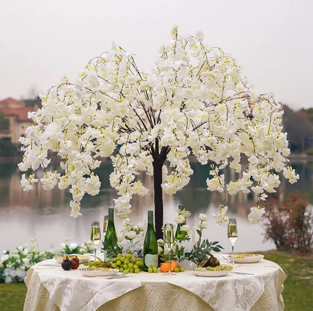 

Artificial Cherry Tree Weeping Cherry Tree for Indoor Outdoor Home Office Party Table Center Wedding
