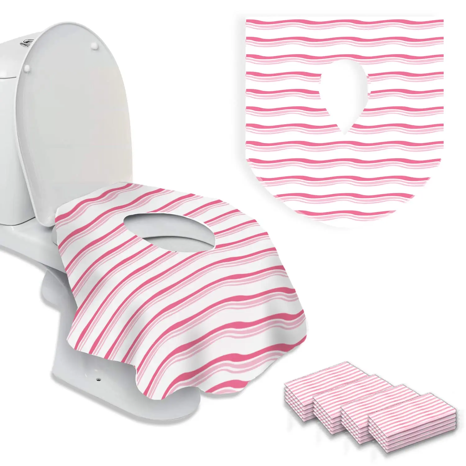 

20 Extra Large Disposable Toilet Seat Covers for Kids & Adults, Waterproof Travel Liners for Potty Training, Individually