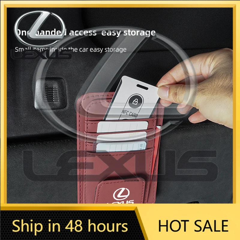 

2026 Hot Interior Stickers Car Sun Visor Card Bag Storage Clip Glasses Storage Accessories For Lexus F SPORT ES UX 300e GS GX IS